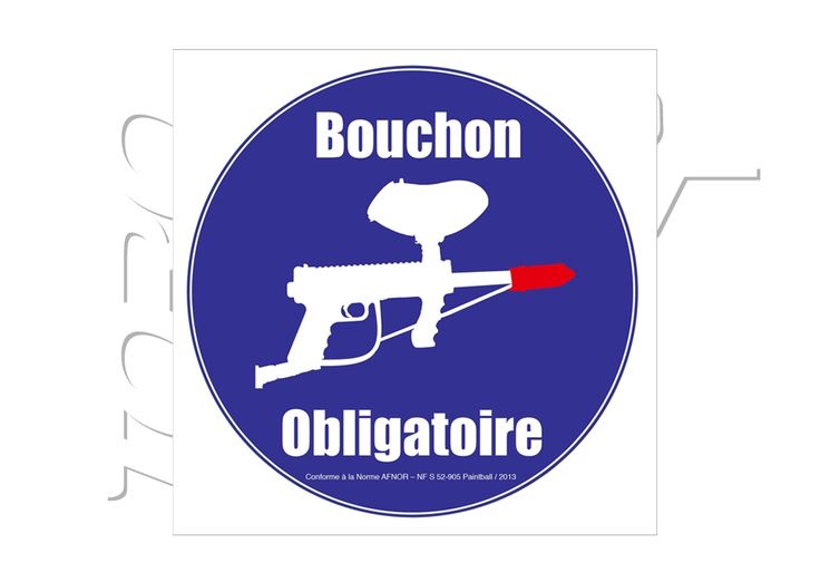 Panneau BOUCHON OBLIGATOIRE AFNOR
