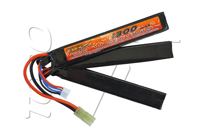 Batterie LIPO 11.1V 1300 mAh 15C 120x19x7mm 3 PACKS VB POWER