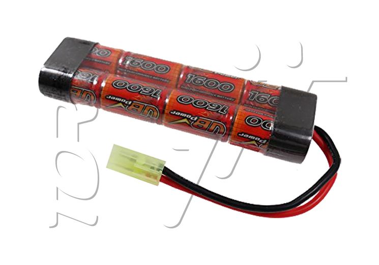 Batterie NIMH 9.6V 1600 mAh 120x35x18mm 1 PACK DOUBLE VB POWER