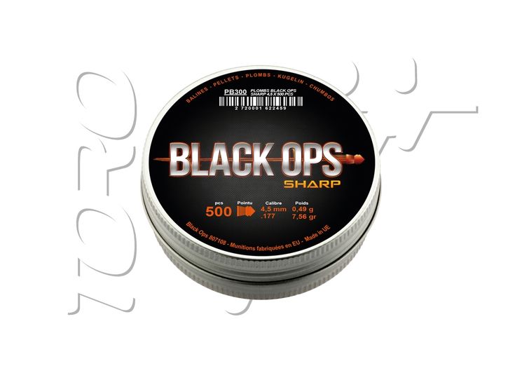 Plombs 4.5mm BLACK OPS SHARP POINTUS X500