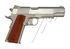 Pistolet COLT 1911 RAIL GUN CULASSE FIXE CO2 SILVER WOOD