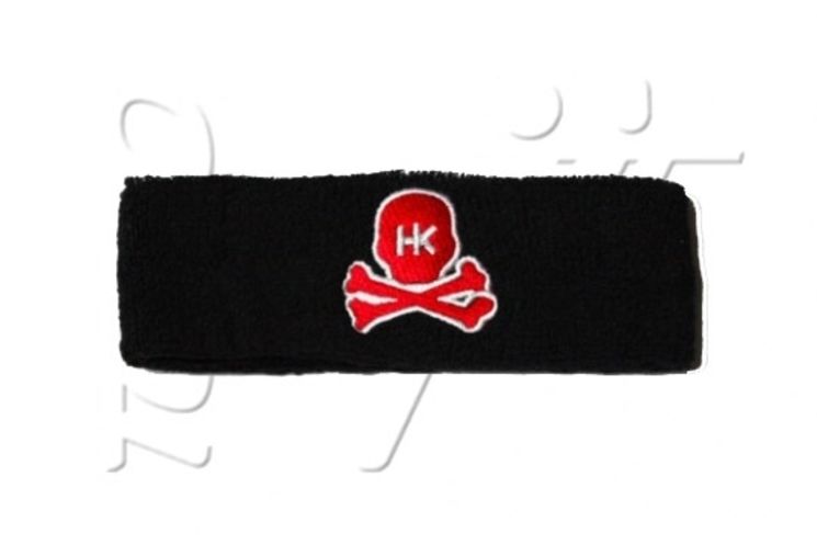 Sweatband HK SKULL BLACK RED