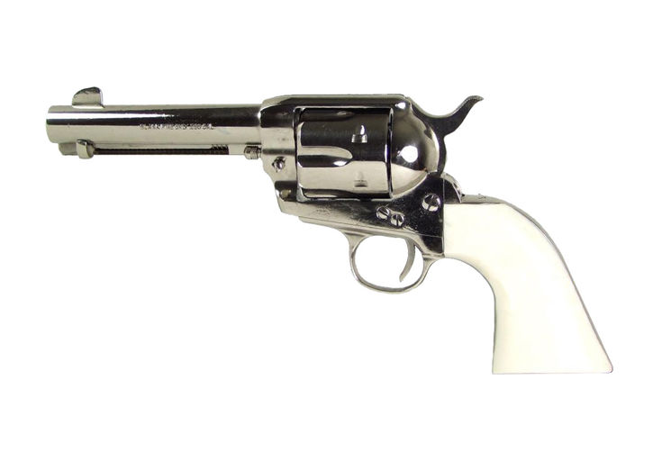 Revolver Alarme 380/9mm RK 1873 COLT 4 3/4 COURT NICKELE 6 COUPS PIETTA