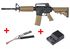 Pack fusil SA-C01 CORE M4 LONG METAL FIBRE DE NYLON BLACK TAN SPECNA ARMS + BATTERIE LIPO + CHARGEUR BATTERIE LIPO