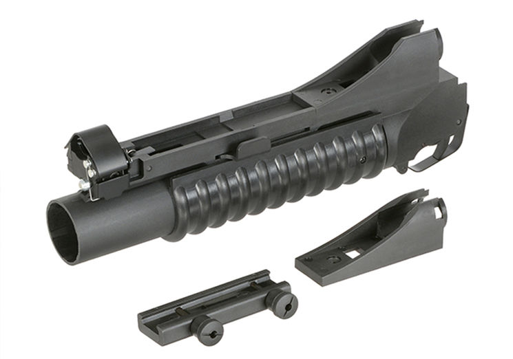 Lance-grenade A FIXER M203 DIAM 40mm COURT 9" ABS 3 FIXATIONS BLACK S&T