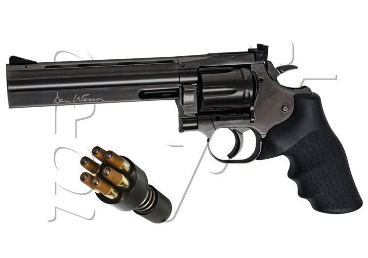 Revolver DAN WESSON DW715 FULL POWER 6" STEEL GREY ASG CO2