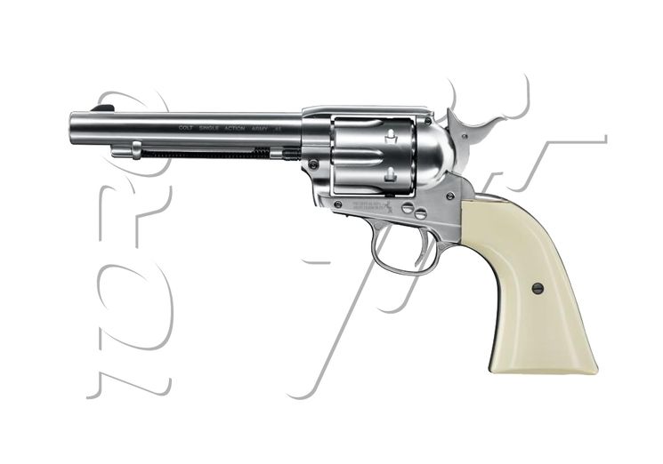 Revolver 4.5mm (Plomb) COLT SAA 45 5.5" FULL METAL CO2 FINITION NICKELEE UMAREX