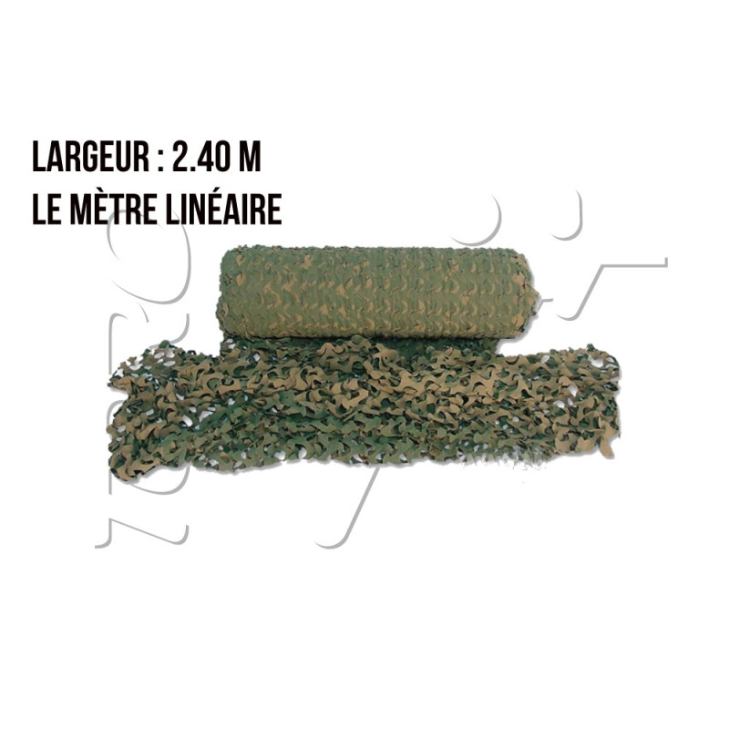 Filet de camouflage LARGEUR 2.40m (le mètre lineaire)