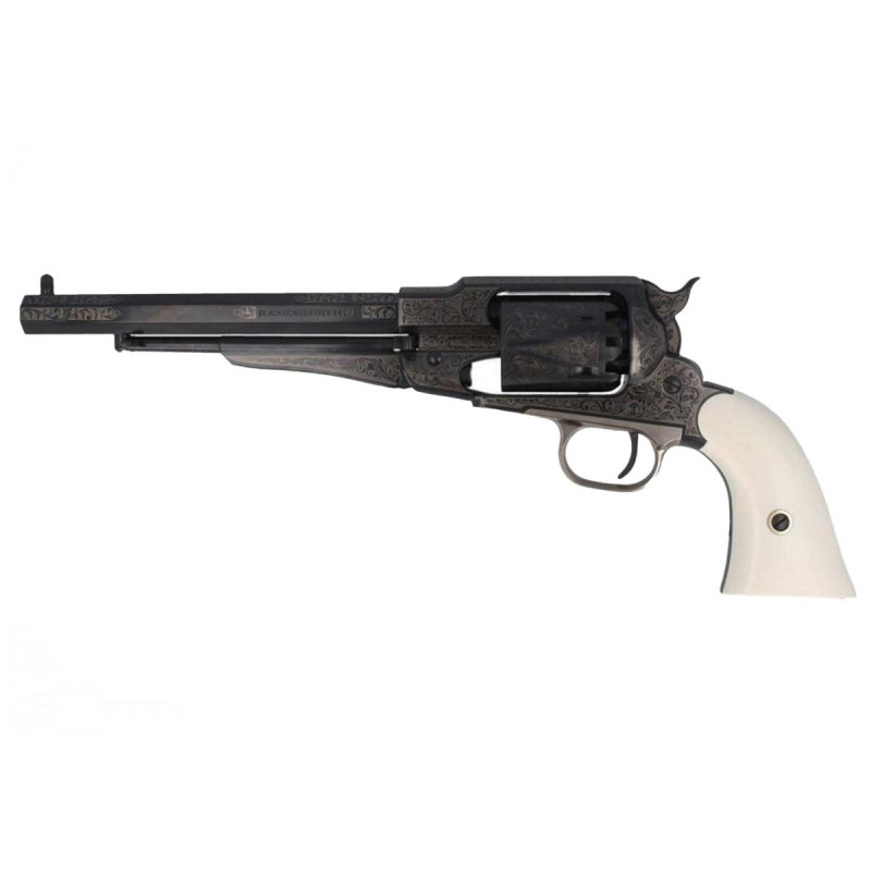 Revolver REMINGTON 1858 NEW ARMY ACIER BRONZE DELUXE GRAVE Calibre 44 PIETTA (RGA44LEIG)