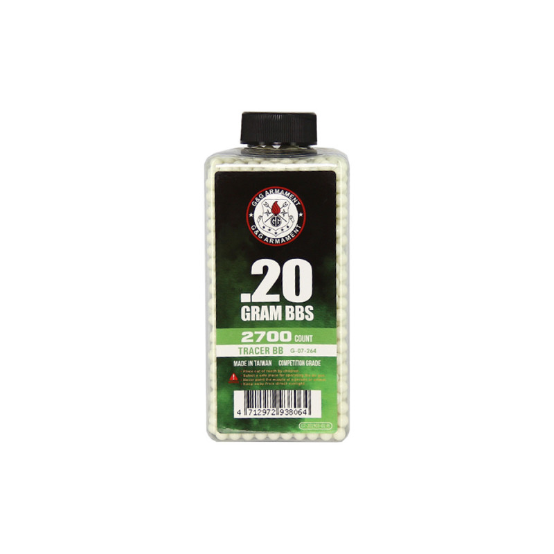 Billes traçantes 0.20g BOUTEILLE 2700 G&G ARMAMENT GREEN