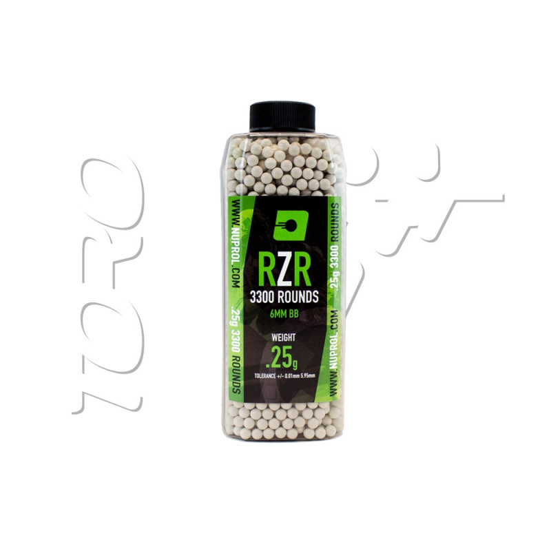 Billes 0.25g BOUTEILLE 3300 RZR NUPROL