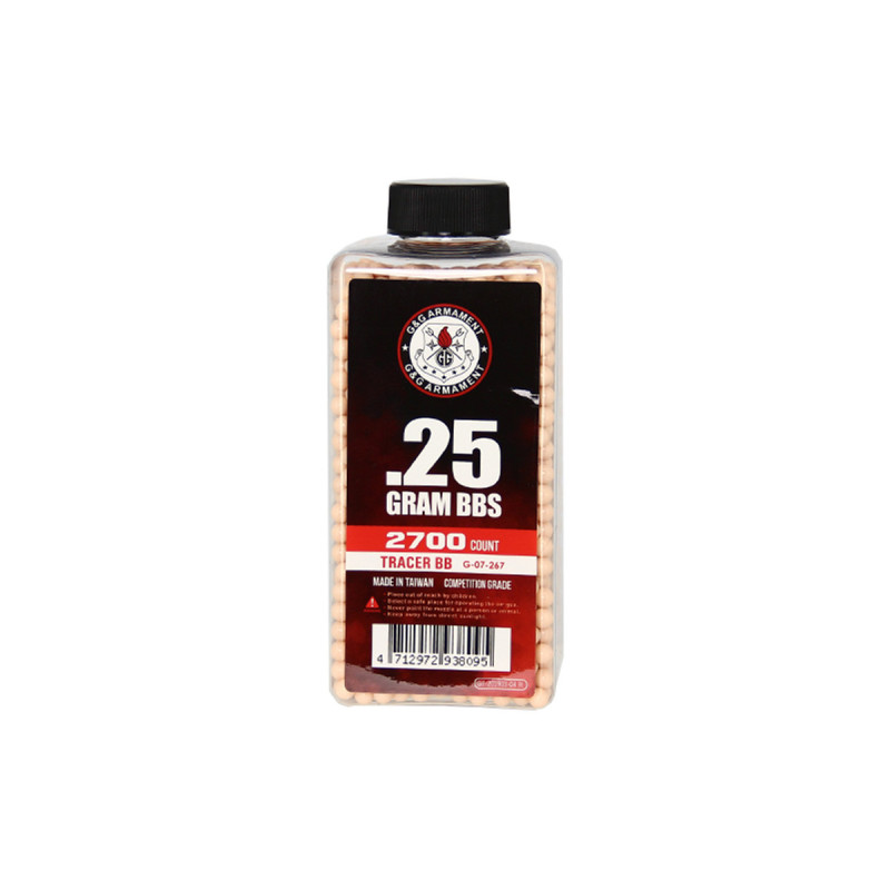 Billes traçantes 0.25g BOUTEILLE 2700 G&G ARMAMENT RED