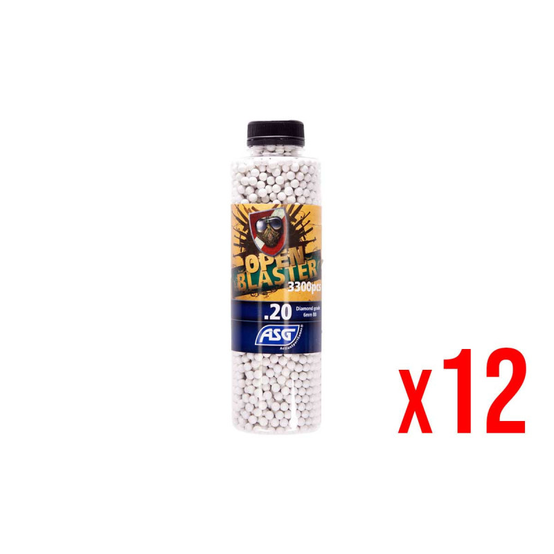 Billes BIO 0.20g BOUTEILLE 3300 OPEN BLASTER ASG X12