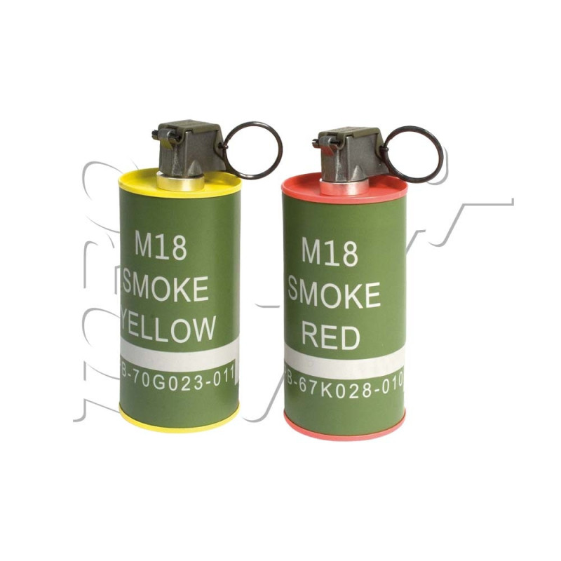 Fumigène FACTICE M18 BB LOADER RED YELLOW G&G X2