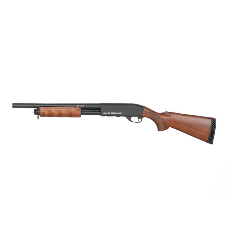 Fusil à pompe REMINGTON M870 ST870 POLICE MEDIUM METAL ET BOIS SPRING S&T