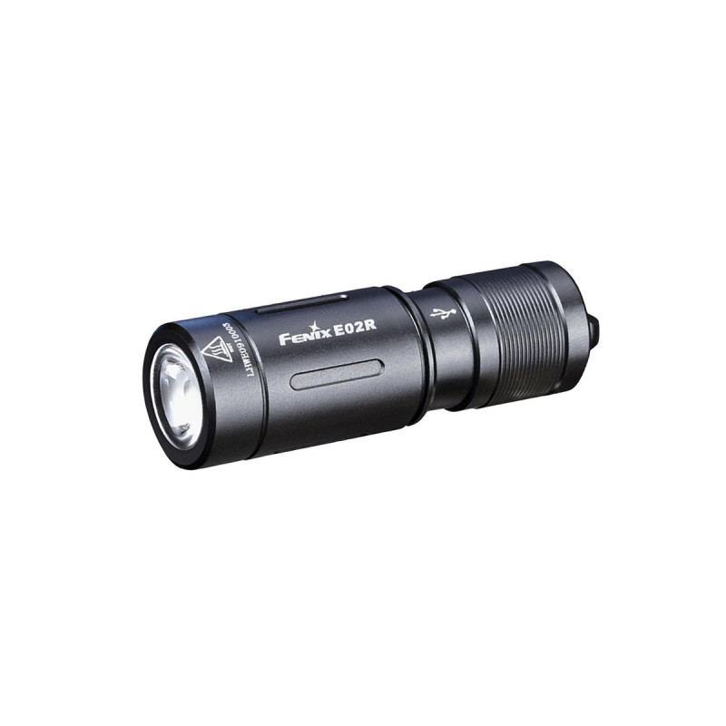 Lampe tactique FENIX E02R 200 LUMENS BLACK