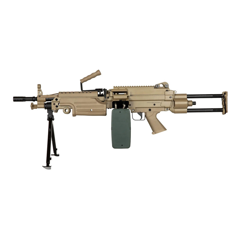 Fusil M249 PARA EDGE 2500 BBs TYPE FN HERSTAL FULL METAL SPECNA ARMS TAN