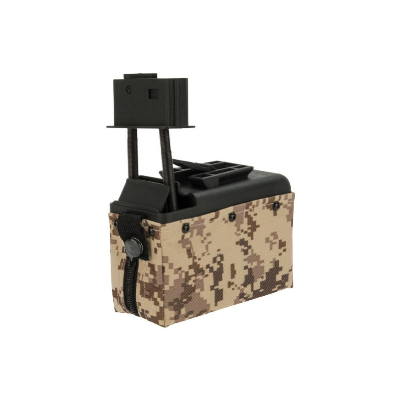 Chargeur FN HERSTAL M249 MINI AMMO BOX 1500 billes DIGITAL DESERT A&K