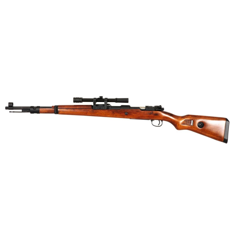 Fusil MAUSER KAR 98K SPRING METAL BOIS WW2 SNOW WOLF + LUNETTE WW2 SNOW WOLF