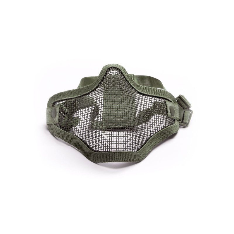 Grille de protection métal BAS DU VISAGE DOUBLE STRAP NORMES CE OLIVE ASG
