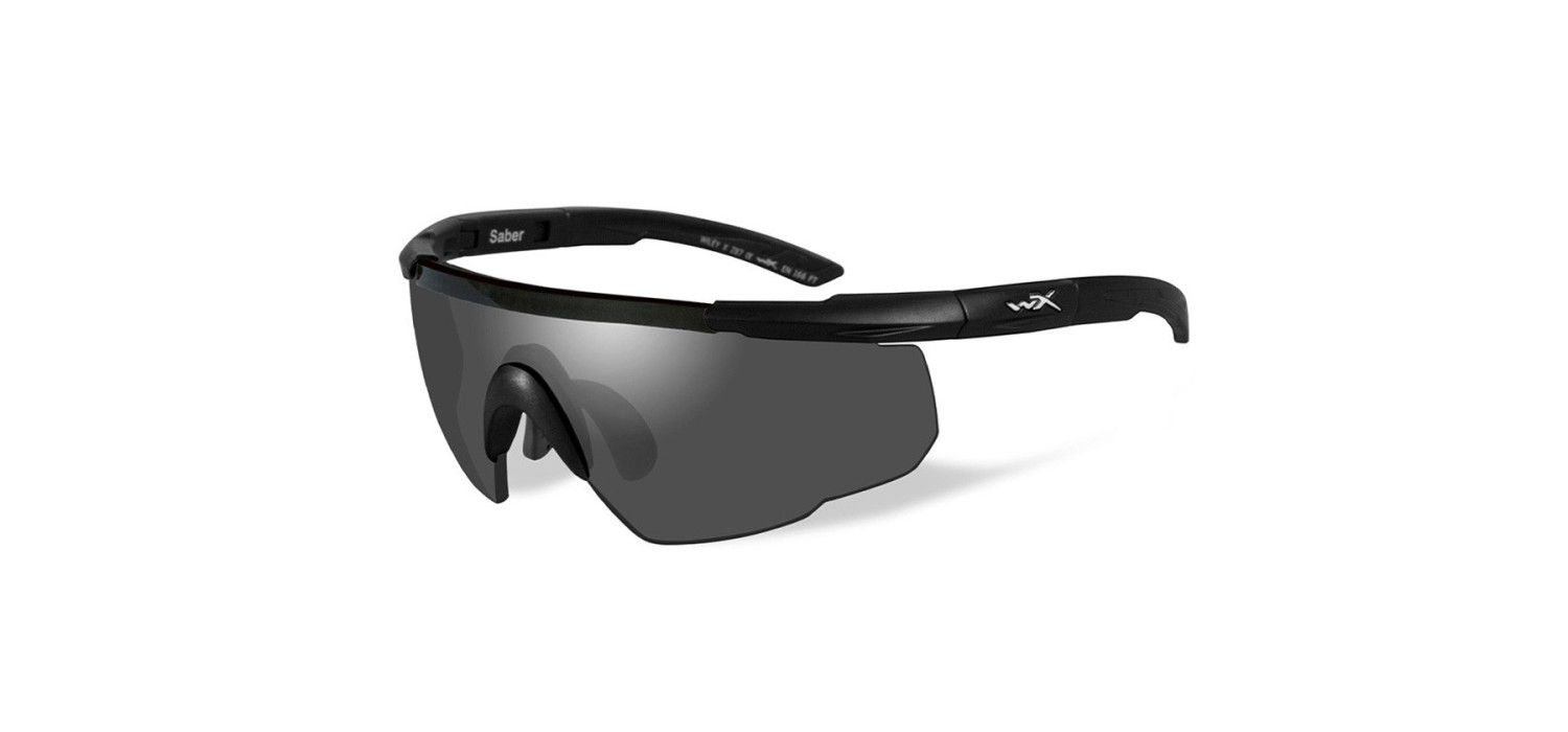Lunettes de protection BALISTIQUES SABER ADVANCED BLACK 1 ECRAN SMOKE WILEYX