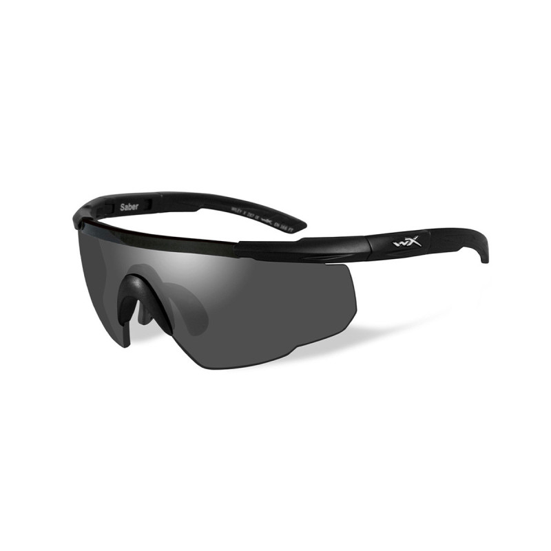 Lunettes de protection BALISTIQUES SABER ADVANCED BLACK 1 ECRAN SMOKE WILEYX