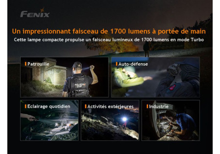 Lampe tactique FENIX PD35 V3.0 1700 LUMENS