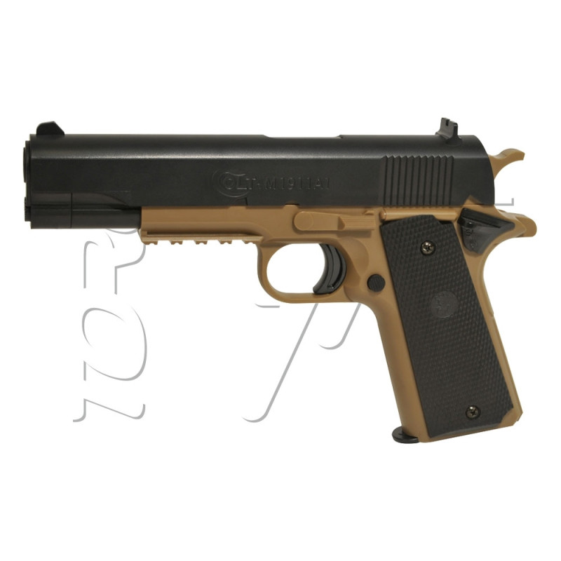 Pistolet COLT 1911 BLACK TAN 90 BBs SPRING