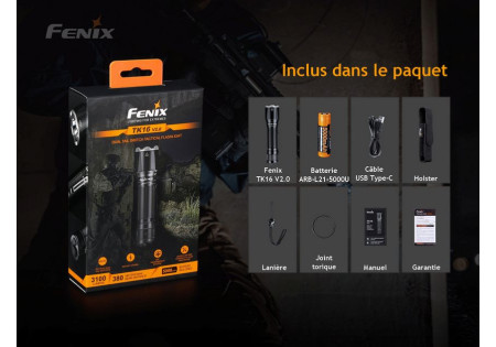 Lampe tactique FENIX TK16 V2.0 3100 LUMENS