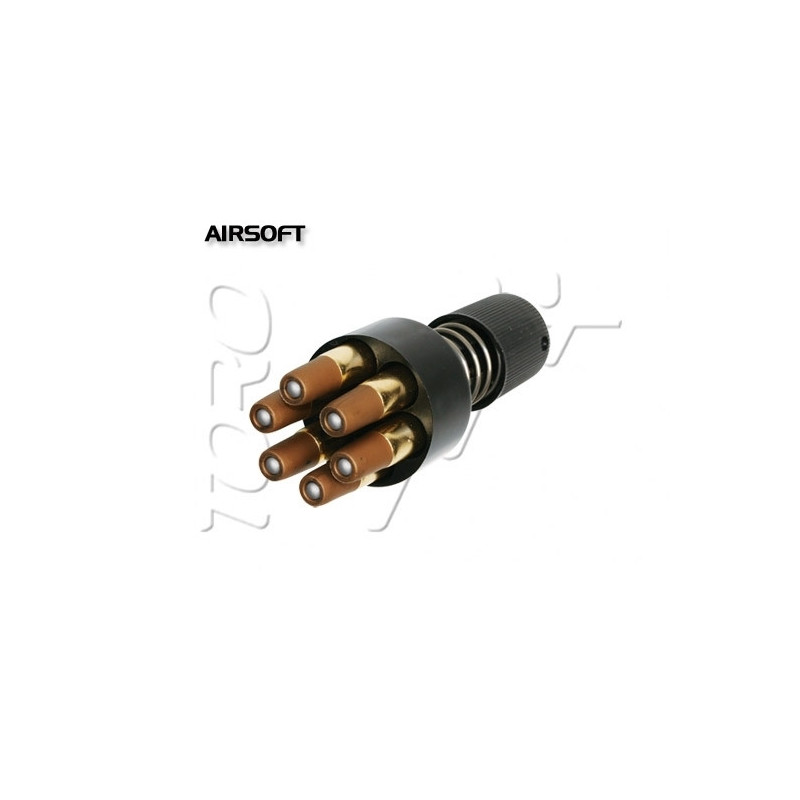 Speedloader 6mm + 6 CARTOUCHES DAN WESSON ASG