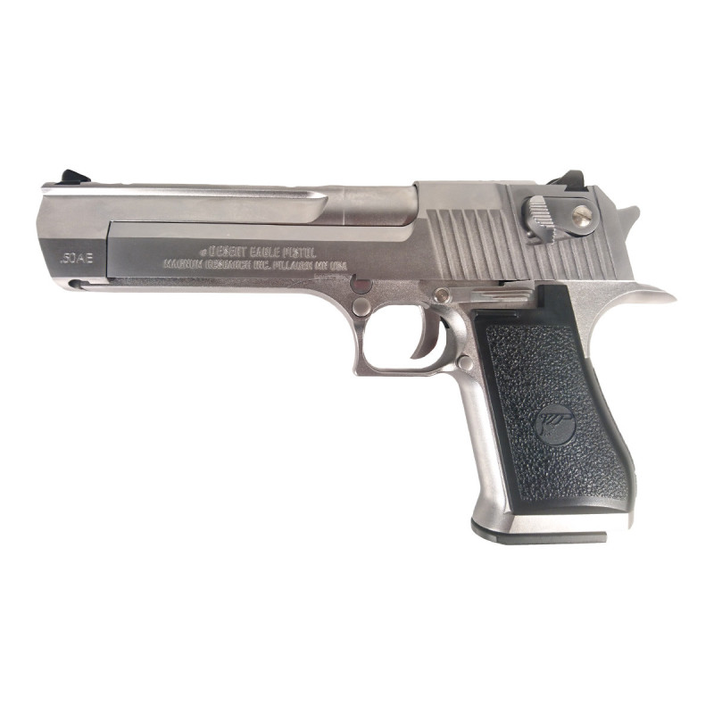 Pistolet DESERT EAGLE .50AE GAZ METAL BLOWBACK SILVER WE CYBERGUN