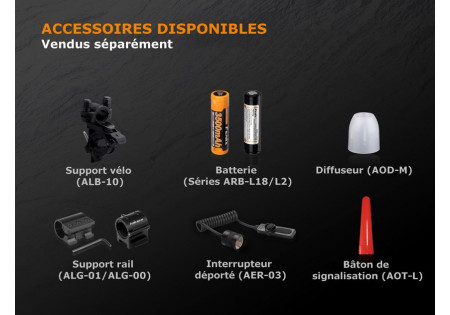 Lampe tactique FENIX TK25 RED 310 LUMENS ET WHITE 1000 LUMENS