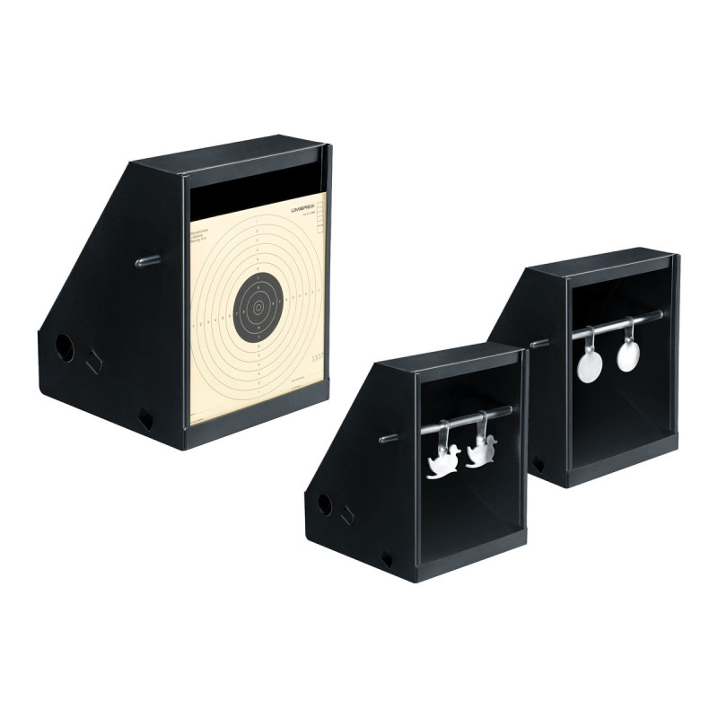 Porte cible plat 4.5mm POUR CARTONS 17X17 7.5 JOULES + CIBLES MOBILES 2X2 PERFECTA UMAREX