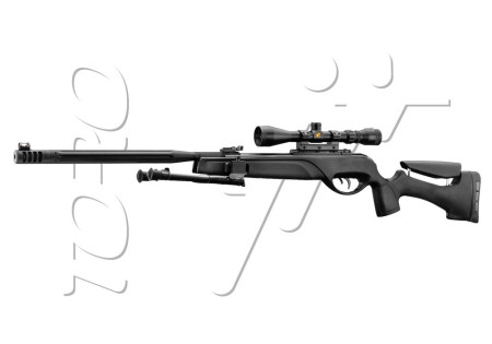 Carabine 4.5mm WHISPER MAXXIM HPA IGT à air comprimé avec lunette 3-9x40 W + Bipied de chez GAMO.