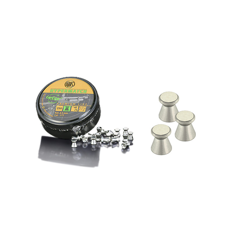 Plombs 4.5mm RWS PREMIUM HYPERMATCH 0.33g ECOLOGIQUE SANS PLOMB PLATS X250