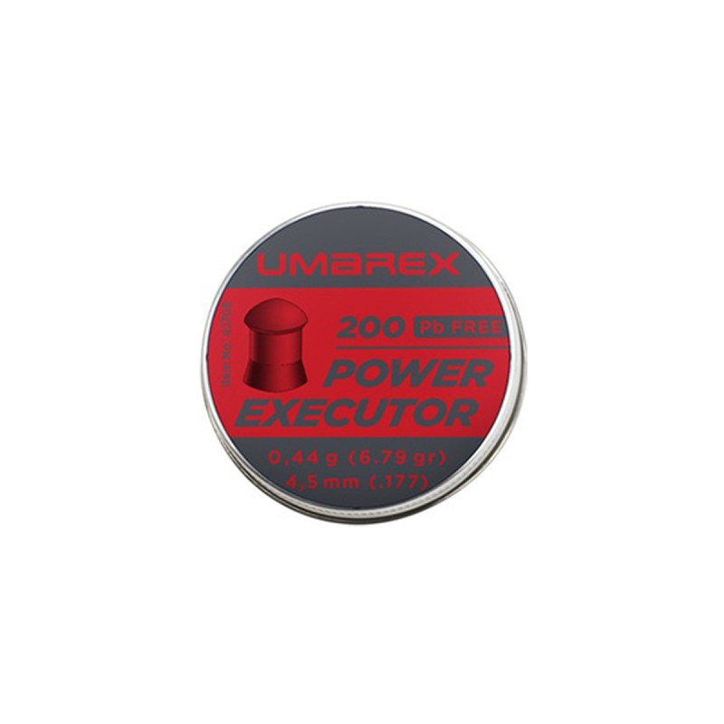 Plombs 4.5mm UMAREX POWER EXECUTOR ECOLOGIQUE SANS PLOMB TETE DOME 0.44g X200
