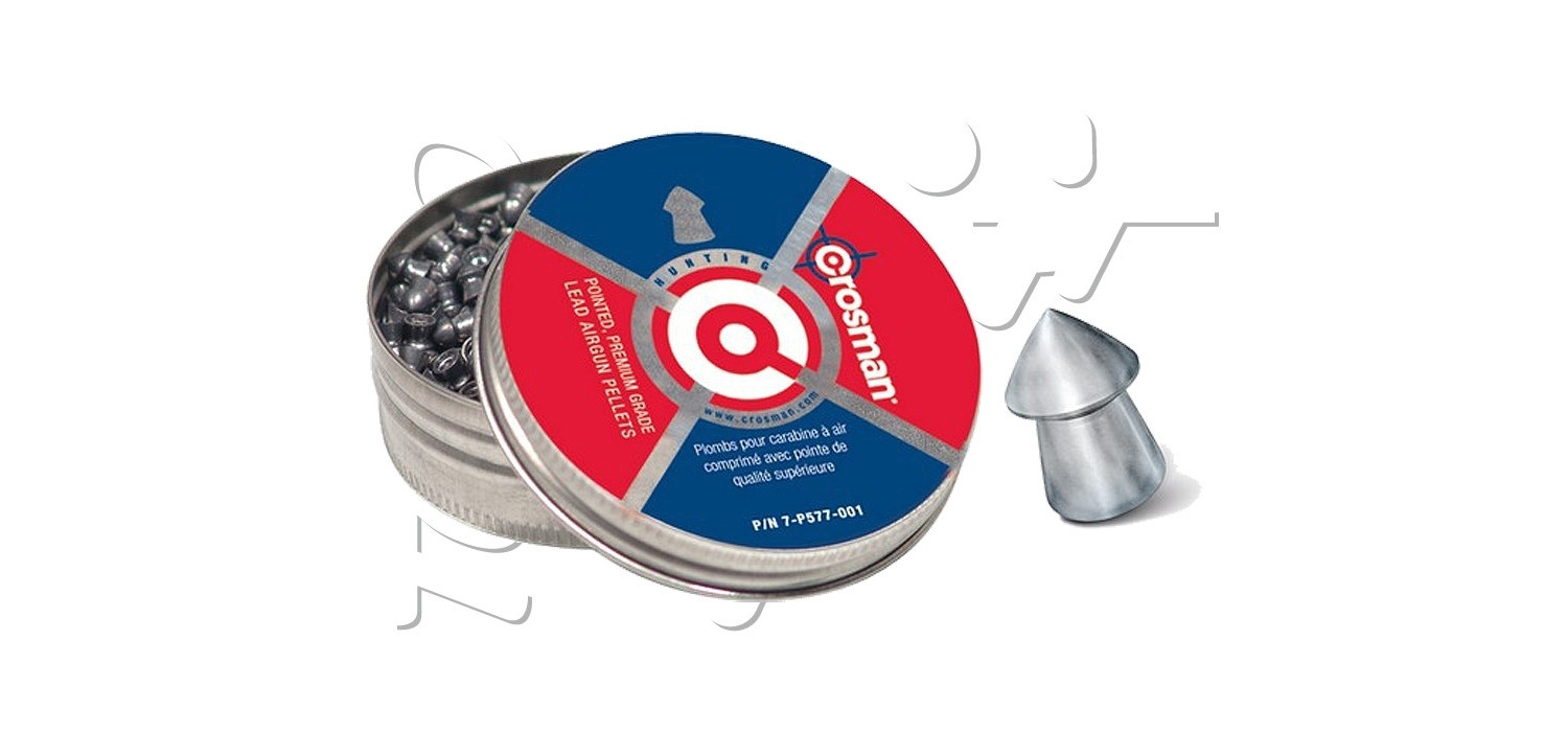 Plombs 5.5mm CROSMAN POINTUS 14.3GR X500 Plombs 5.5mm CROSMAN POINTUS 14.3GR X500