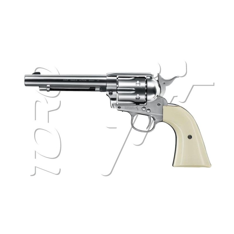 Revolver 4.5mm (Billes) COLT SAA 45 5.5" FULL METAL CO2 UMAREX FINITION NICKELEE