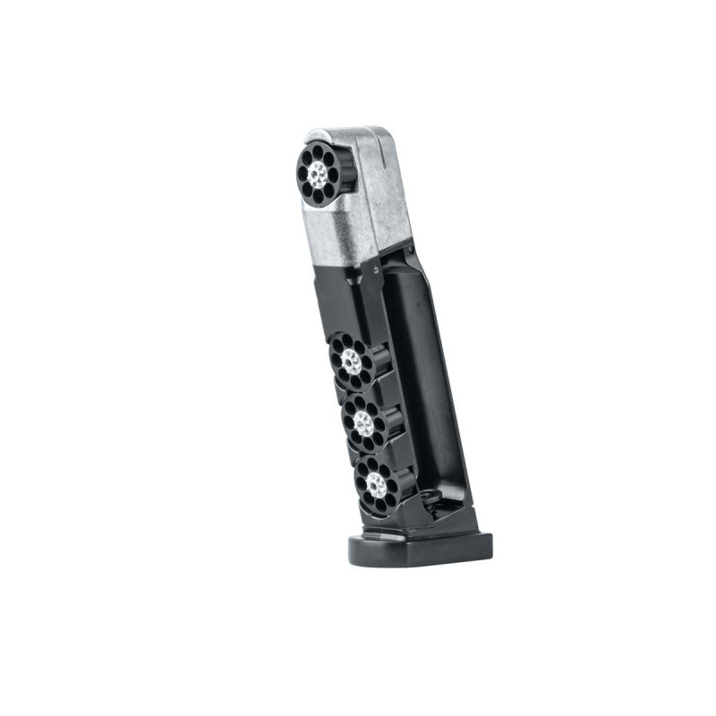Chargeur 4.5mm (Billes et plombs) GLOCK 17 CO2 BARILLET ROTATIF 8 COUPS BLACK UMAREX