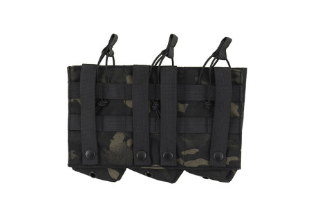 Porte 3 CHARGEURS TYPE AK47/AKM SYSTEME MOLLE MULTICAM BLACK