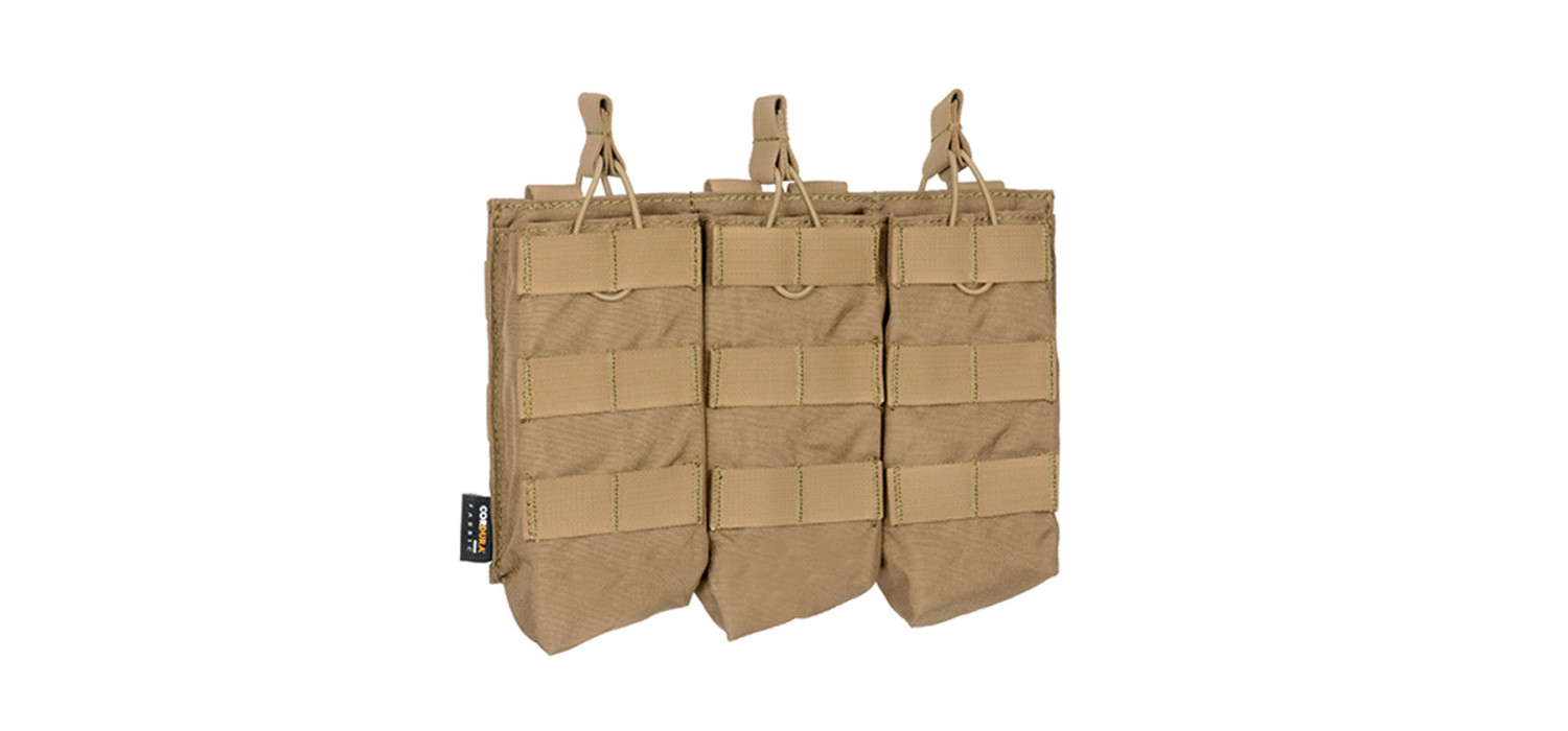 Porte 3 CHARGEURS TYPE AK47/AKM SYSTEME MOLLE TAN Porte 3 CHARGEURS TYPE AK47/AKM SYSTEME MOLLE TAN