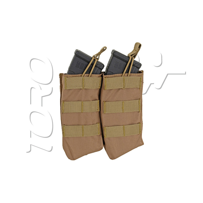 Porte 2 CHARGEURS TYPE AK47/AKM SYSTEME MOLLE TAN