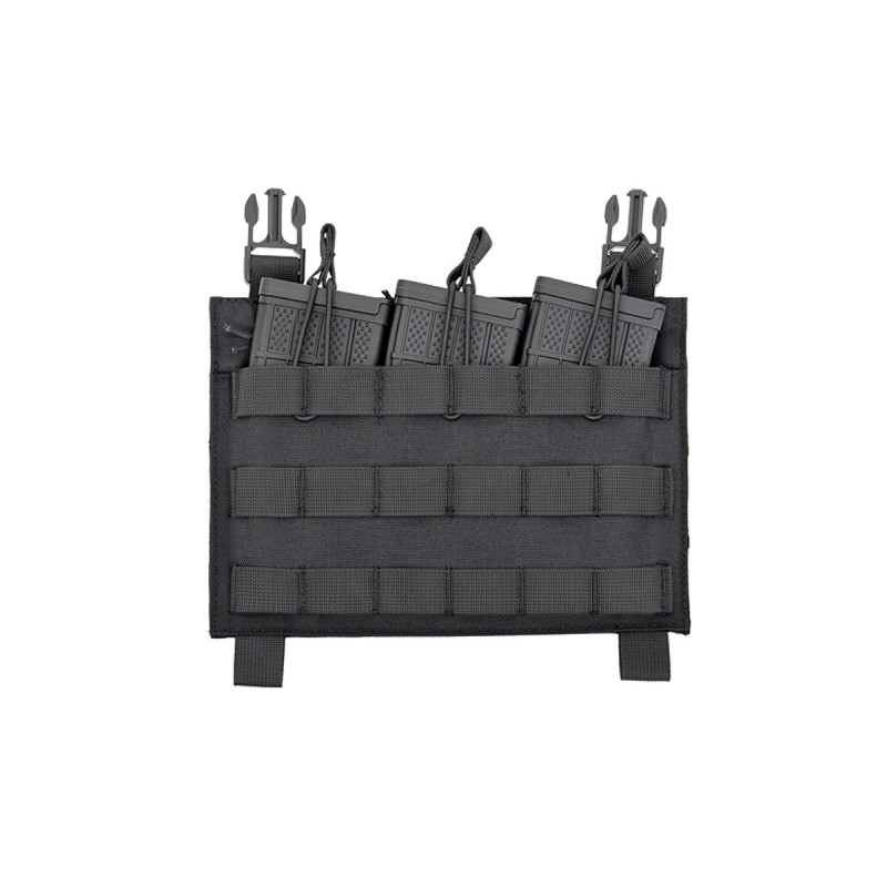 Porte 3 CHARGEURS POCHE TYPE M4/M16 SYSTEME BOUCLE ET VELCRO BLACK