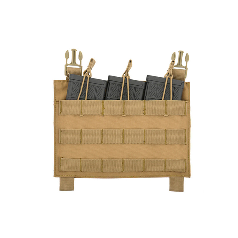 Porte 3 CHARGEURS POCHE TYPE M4/M16 SYSTEME BOUCLE ET VELCRO TAN