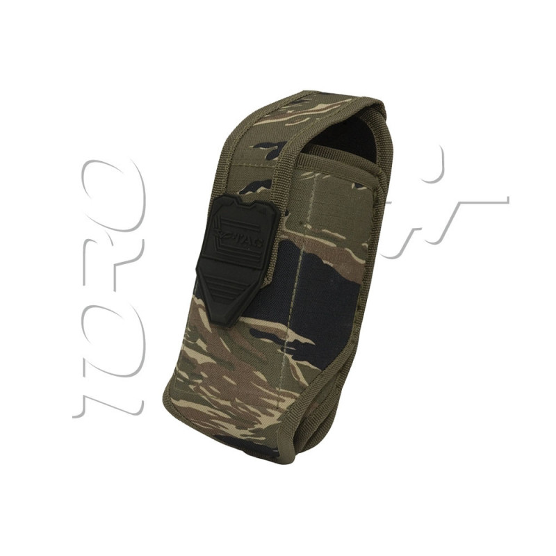 Porte 2 chargeurs SUPERPOSES T8/T9/TPX V-TAC TIGER STRIPE SYSTEME MOLLE VALKEN