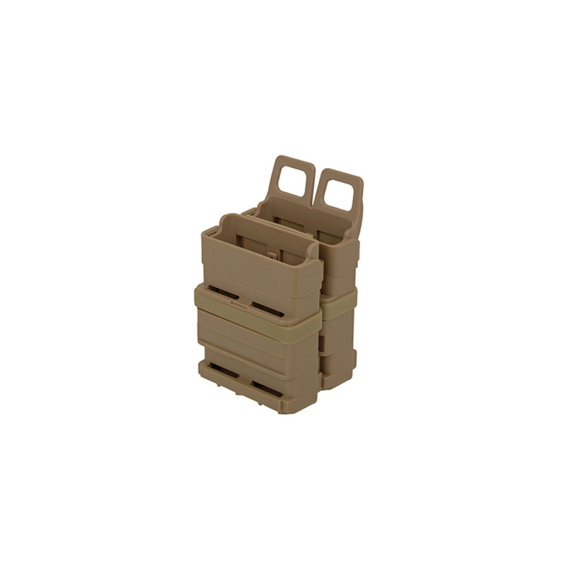 Porte 2 CHARGEURS RIGIDES ABS TYPE 5.56 (M4/M16) SYSTEME MOLLE TAN