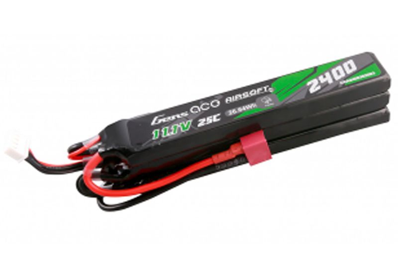Batterie LIPO 11.1V 2400 mAh 25C 125x20x31mm 3 STICK T-DEAN 2S1P GENS ACE Batterie LIPO 11.1V 2400 mAh 25C 125x20x31mm 3 STICK T-DEAN 2S1P GENS ACE