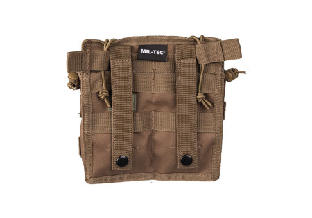 Porte 2x2 CHARGEURS UNIVERSEL M4/M16/AK47 OPEN TOP SYSTEME MOLLE MILTEC TAN