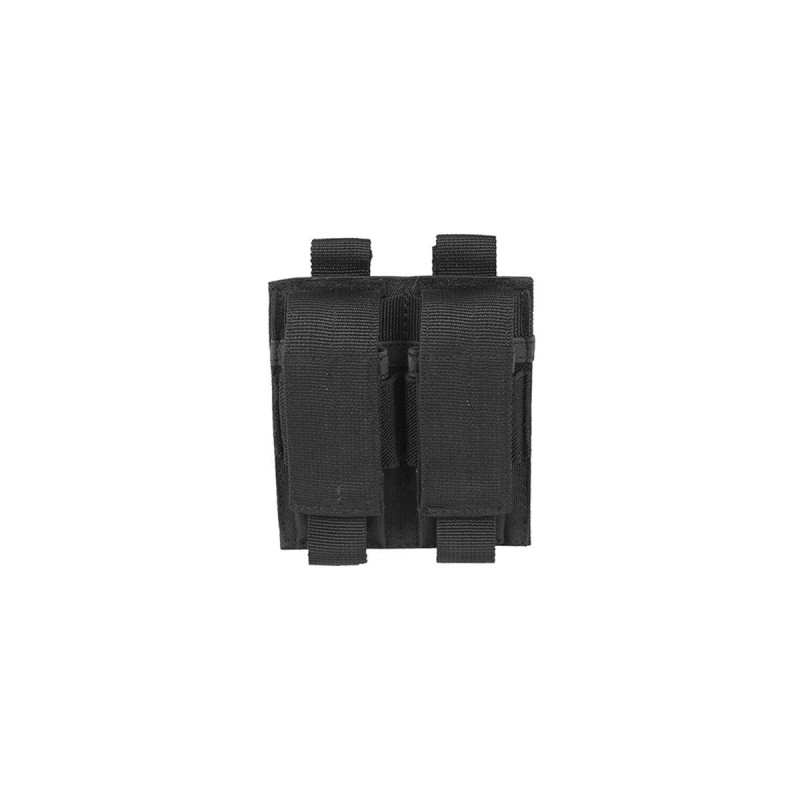 Porte 2 CHARGEURS PISTOLET UNIVERSEL SYSTEME MOLLE MILTEC BLACK