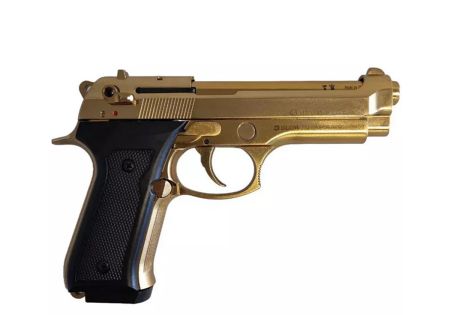 Pistolet Alarme 9mm PAK F92 FULL AUTO GOLD 18 COUPS BLOW